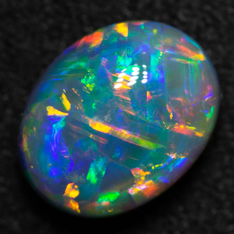 2.36 ct gem black opal 9.3x7.3x5.6mm