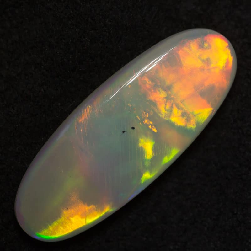 2.42 ct white opal 17x6.5x3mm