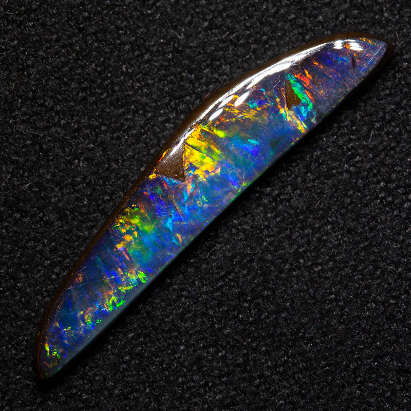 2.45 ct boulder opal 21.3x4.3x2.6mm
