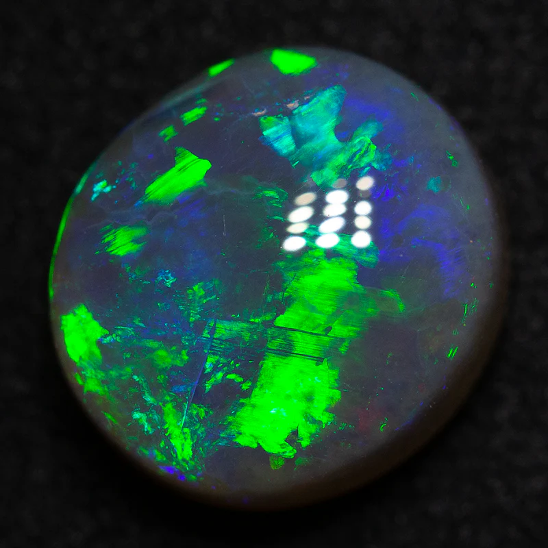 2.45 ct dark crystal opal 9x8x5mm