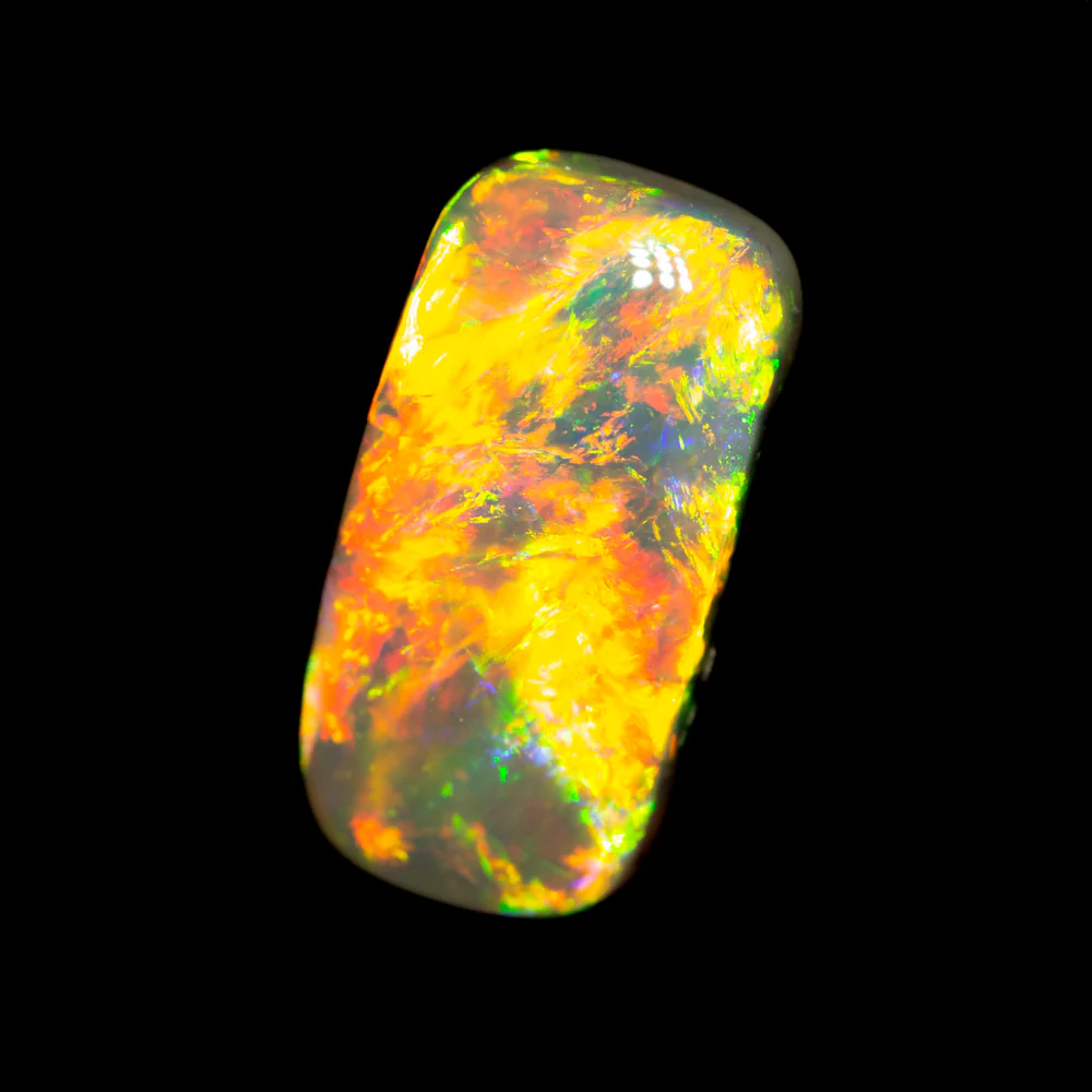 2.47 ct gem black crystal opal 12x6.2x4.2mm