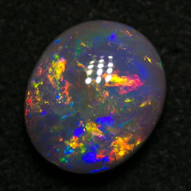 2.53 ct black opal 10x9x4.5mm