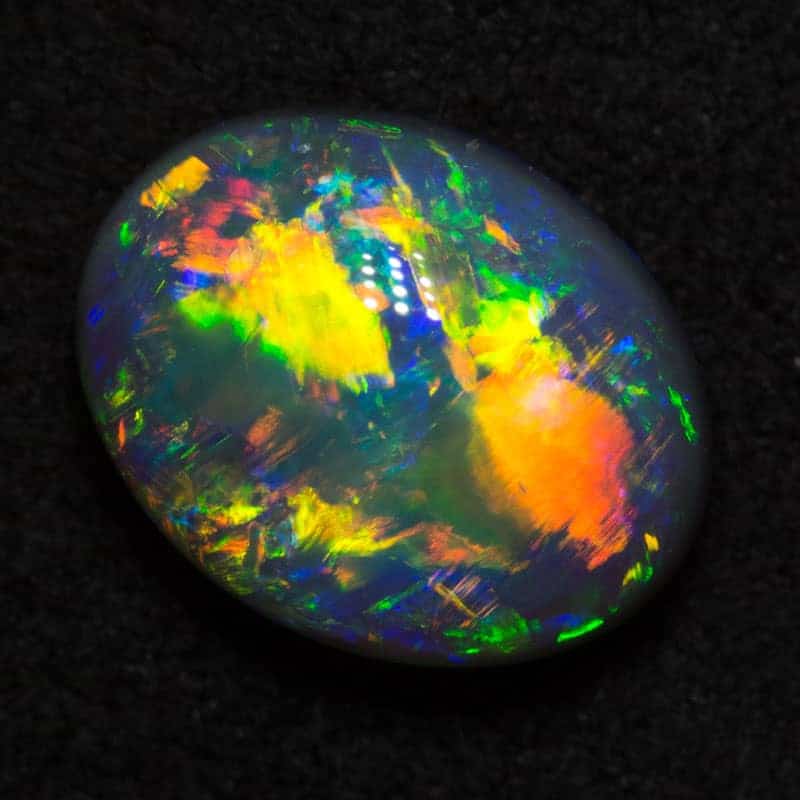 2.53 ct gem black opal 10x7.8x4.9mm