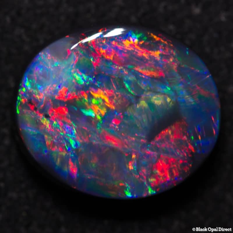 2.53 ct gem black opal 10x9x4mm