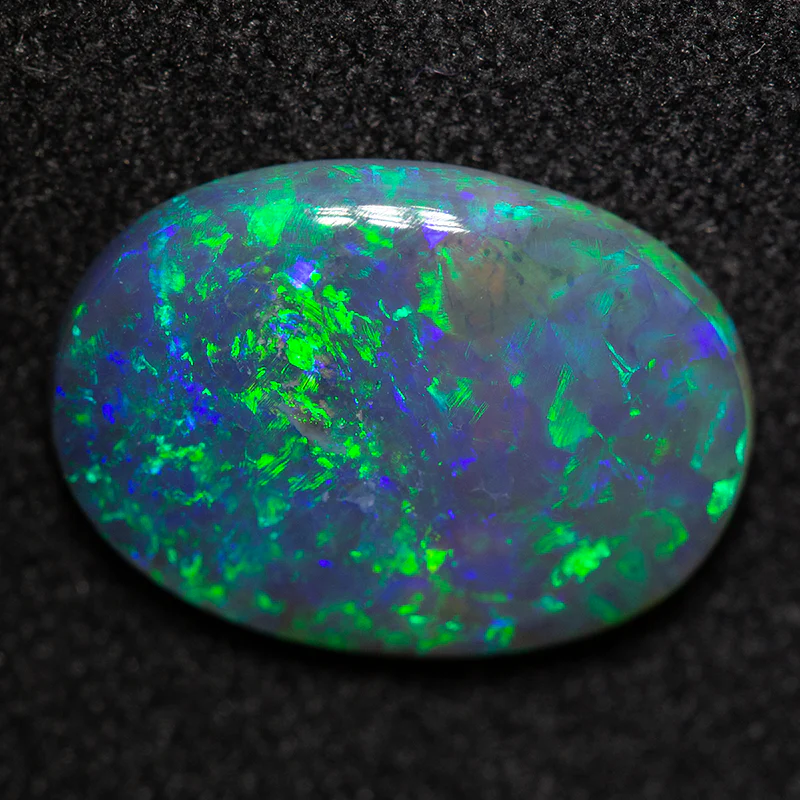 2.54 ct black crystal opal 13.3x9.6x3.1mm