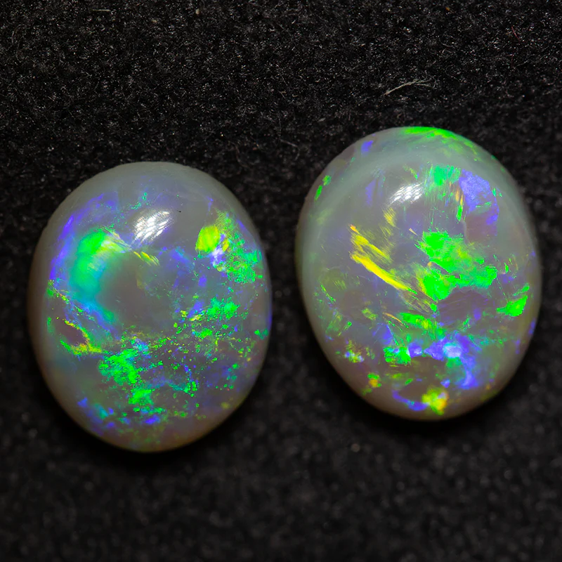 2.56 ct dark opal pair 8.1x6.6x3.5mm