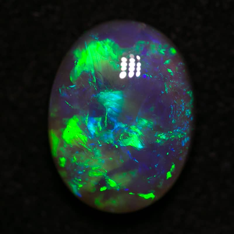2.57 ct black crystal opal 11x8x4.5mm