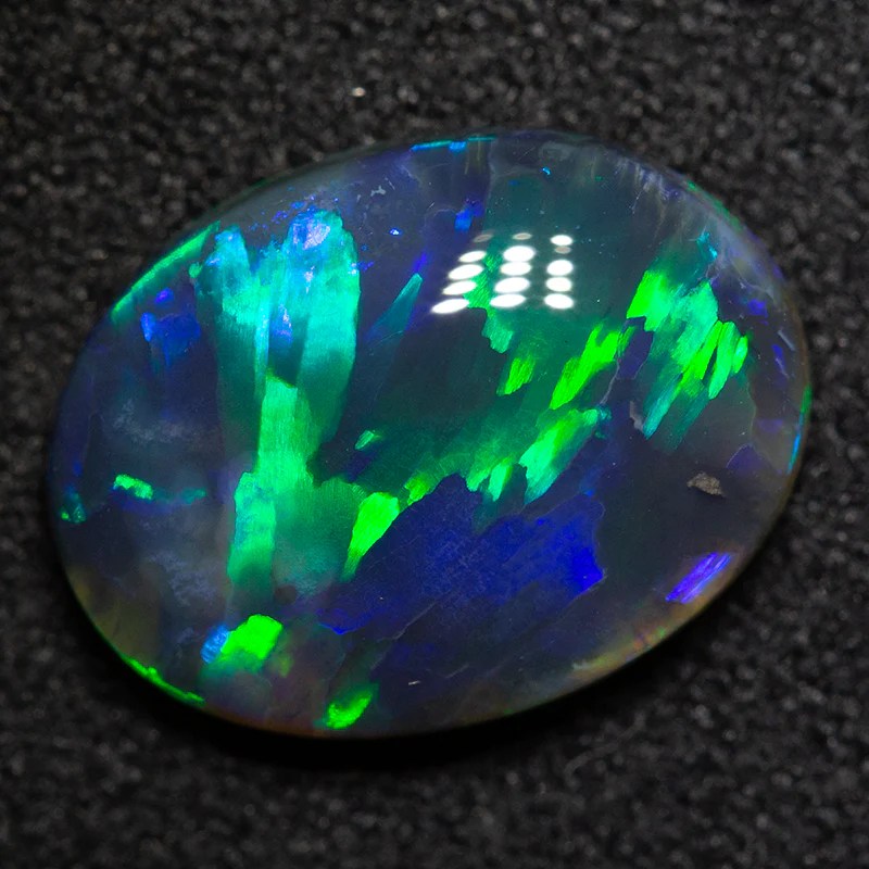 2.62 ct gem black opal 12.2x9.2x3.8mm
