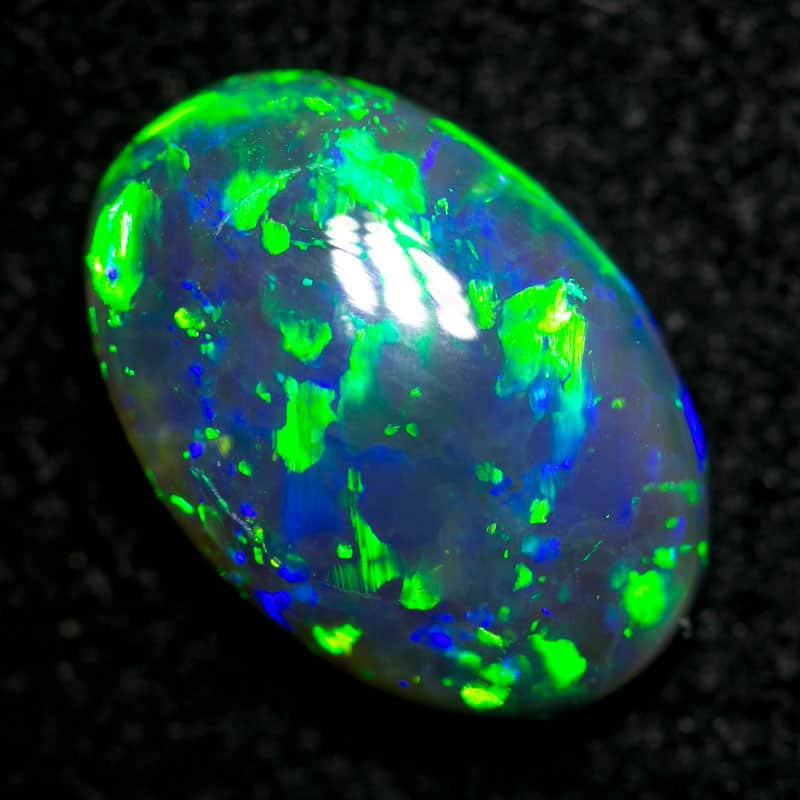 2.64 ct black crystal opal 12x8.5x4mm