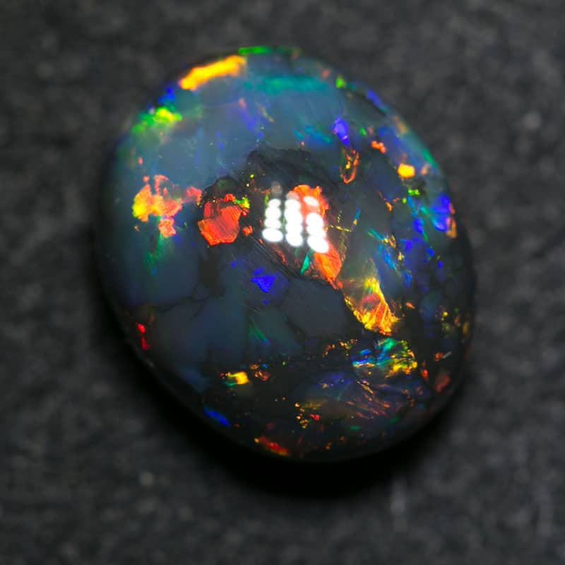 2.68 ct gem black opal 10x8x5mm