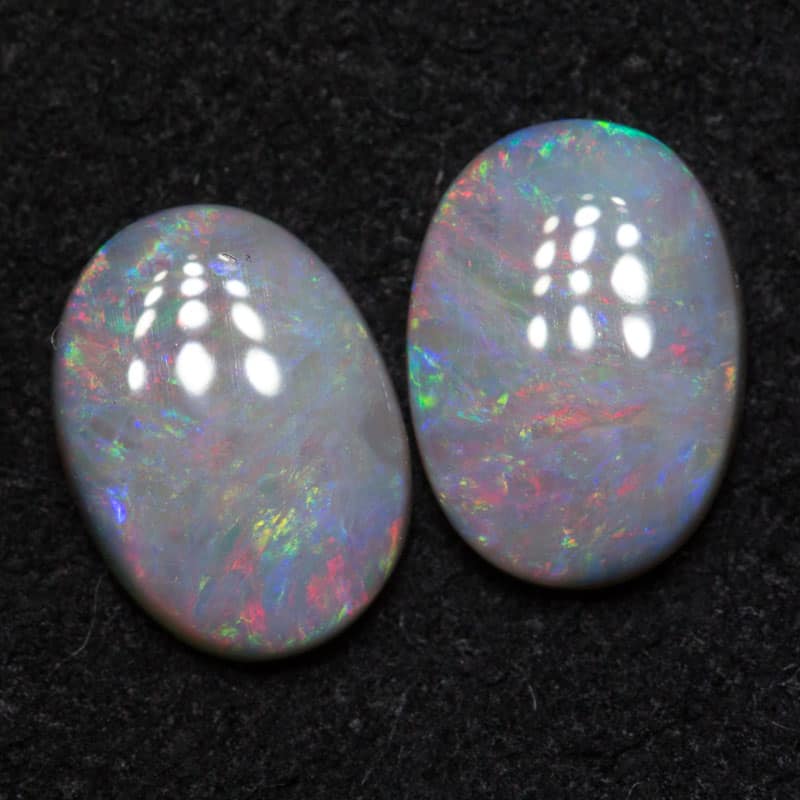 2.70 ct dark opal pair 9x7mm