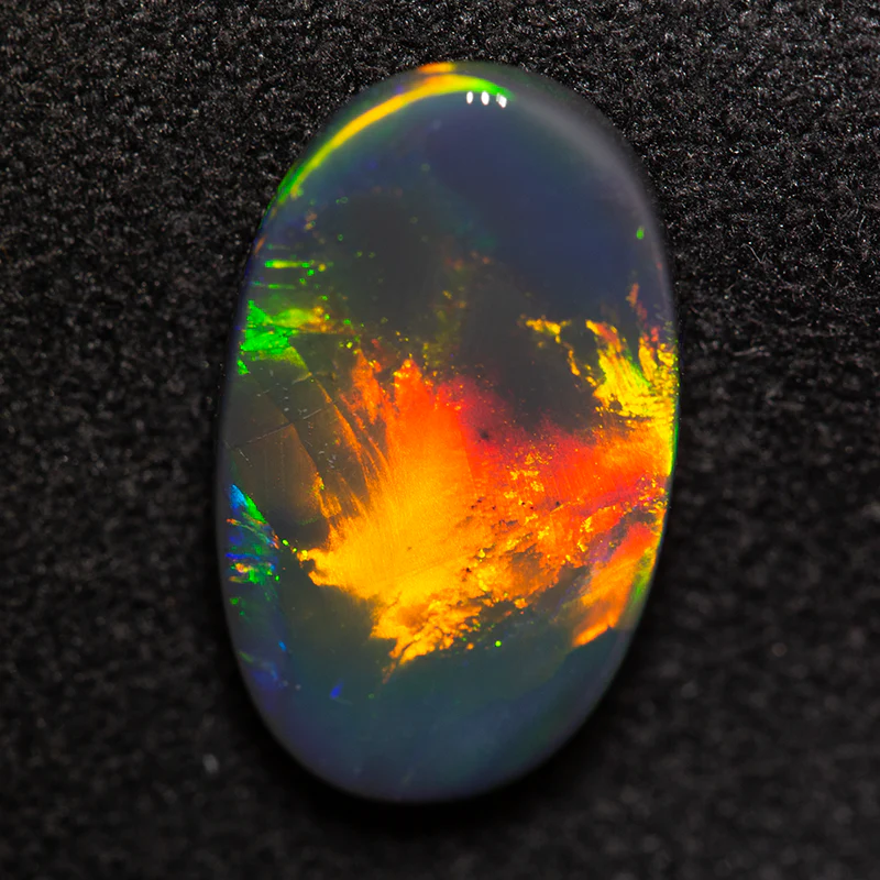 2.74 ct black opal 14.6x8.5x3.3mm