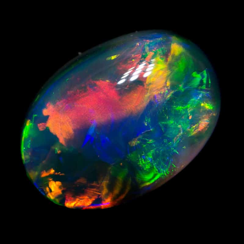 2.75 ct gem black opal 11x8x5mm