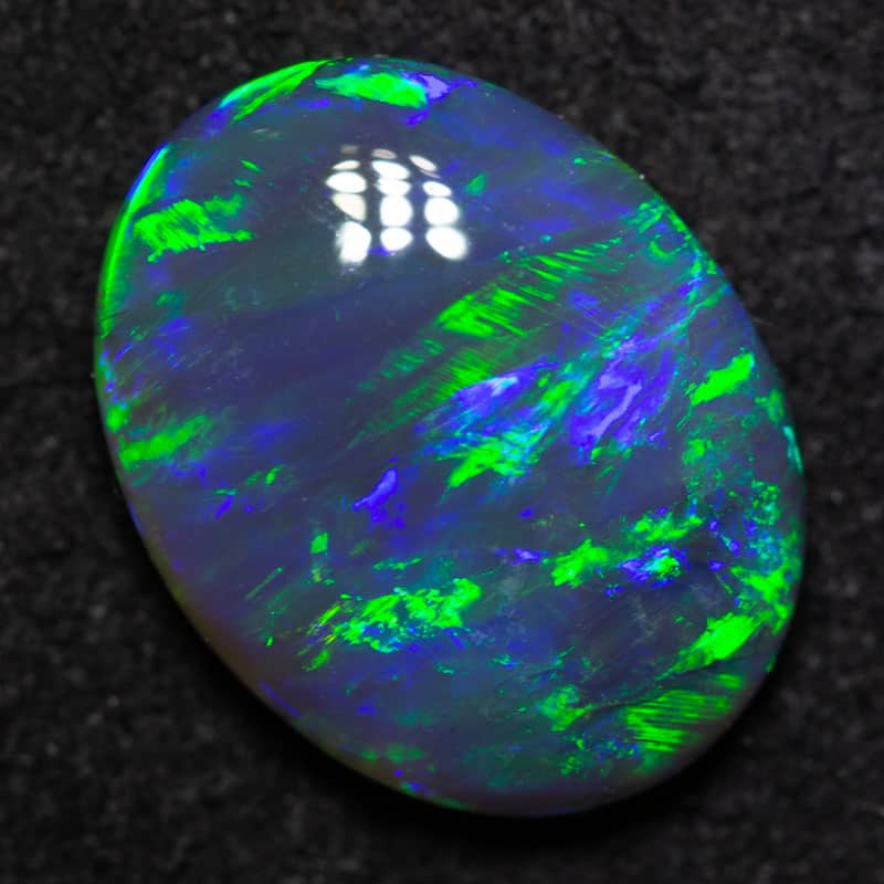 2.90 ct gem black opal 12.5x10x3.5mm