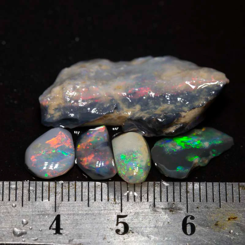 20.00 ct rough and rubbed opal parcel 5pc