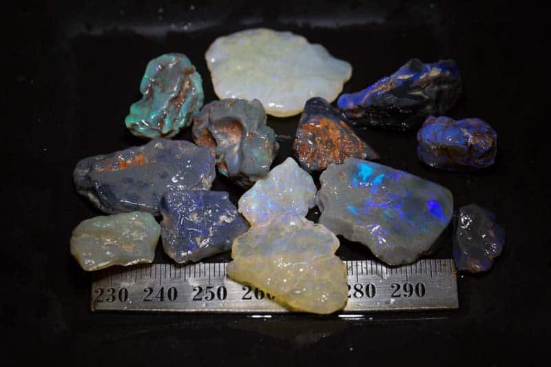 218 ct rough opal parcel for beginners with color