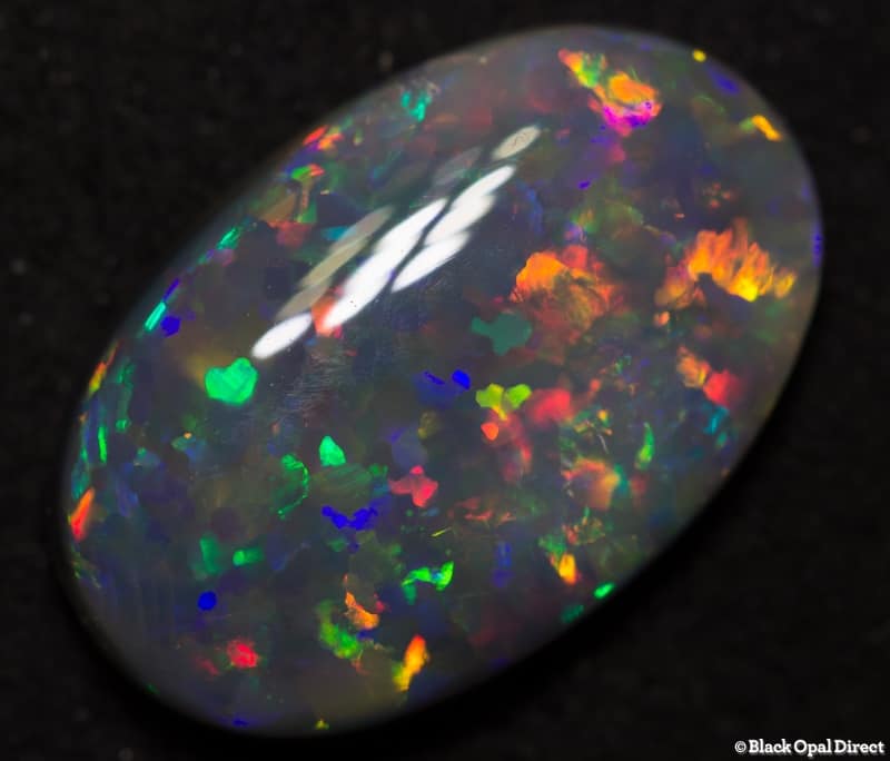 3.00 ct semi black opal 14.5x9.5x3.5mm