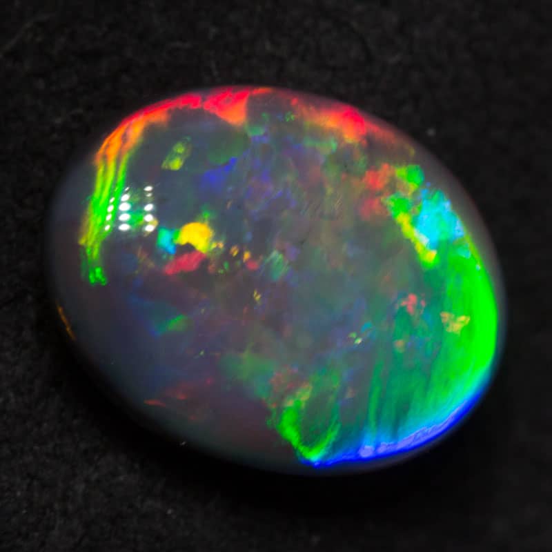 3.02 ct gem black opal 11x8.5x5mm
