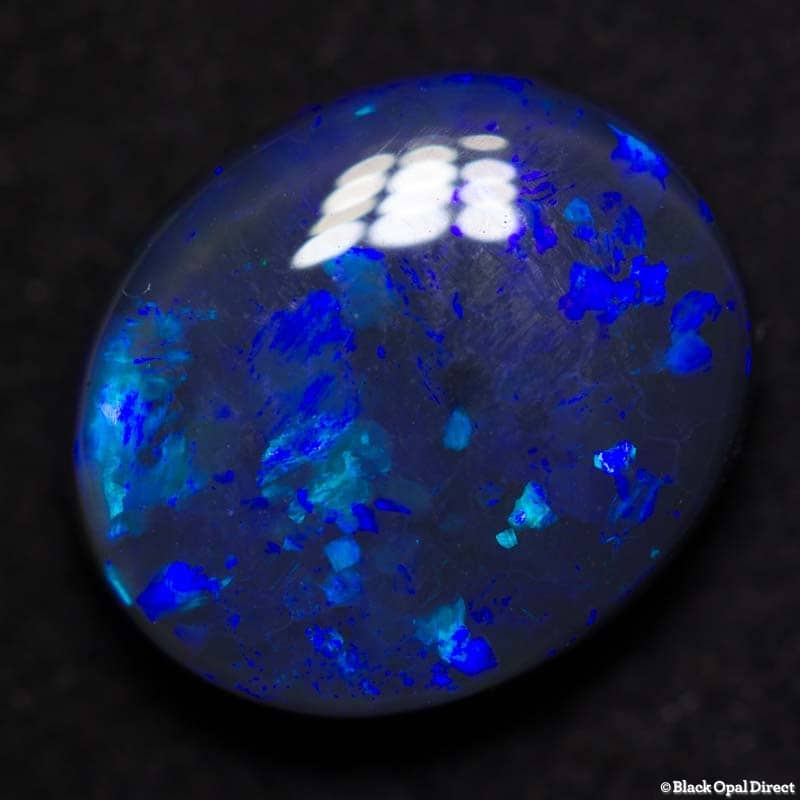 3.03 ct blue black opal 11x9x4mm
