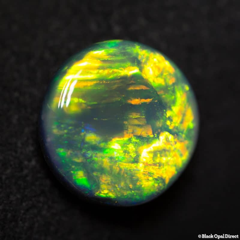 3.10 ct black opal 10.5mm round x 4mm