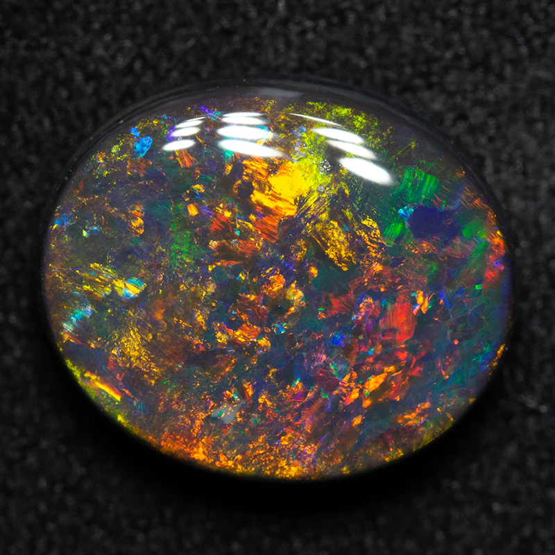 3.10 ct gem black opal 11.5x10x4mm