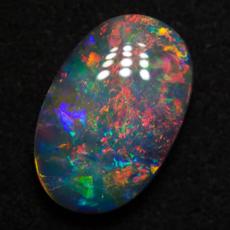 3.12 ct gem black opal 12.7x8.2x4.4mm