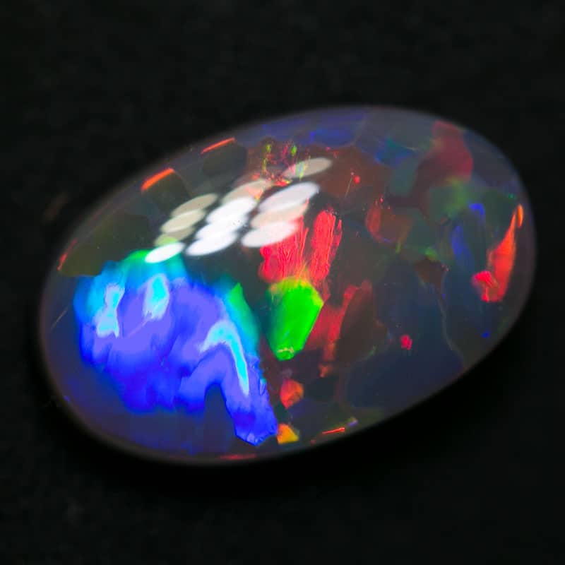 3.14 ct gem black opal 13x8x4mm