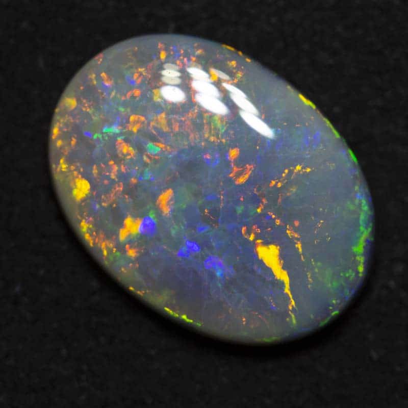 3.19 ct dark opal 13.7x10.1x3.4mm