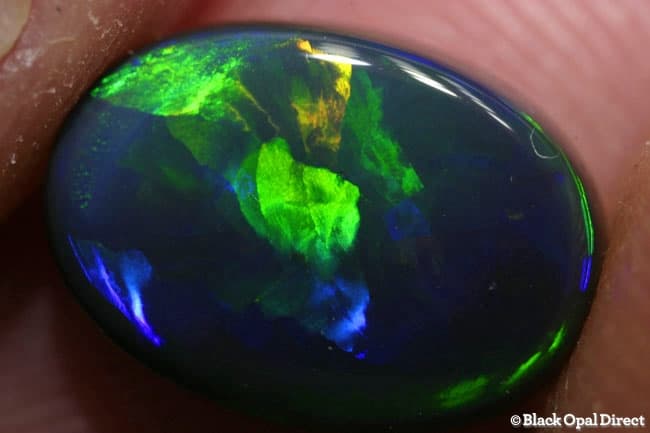 3.22 ct gem flag harlequin pattern black opal 12x9x4.5mm - Image 6