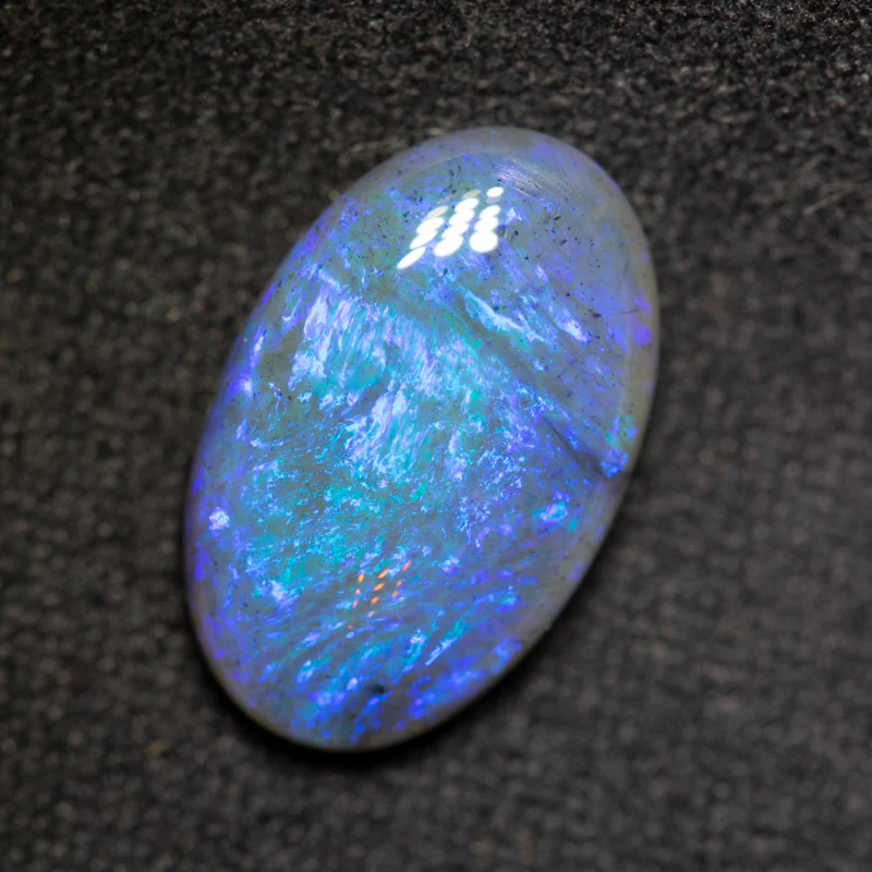 3.27 ct black crystal opal 13.9x8.8x4.4mm
