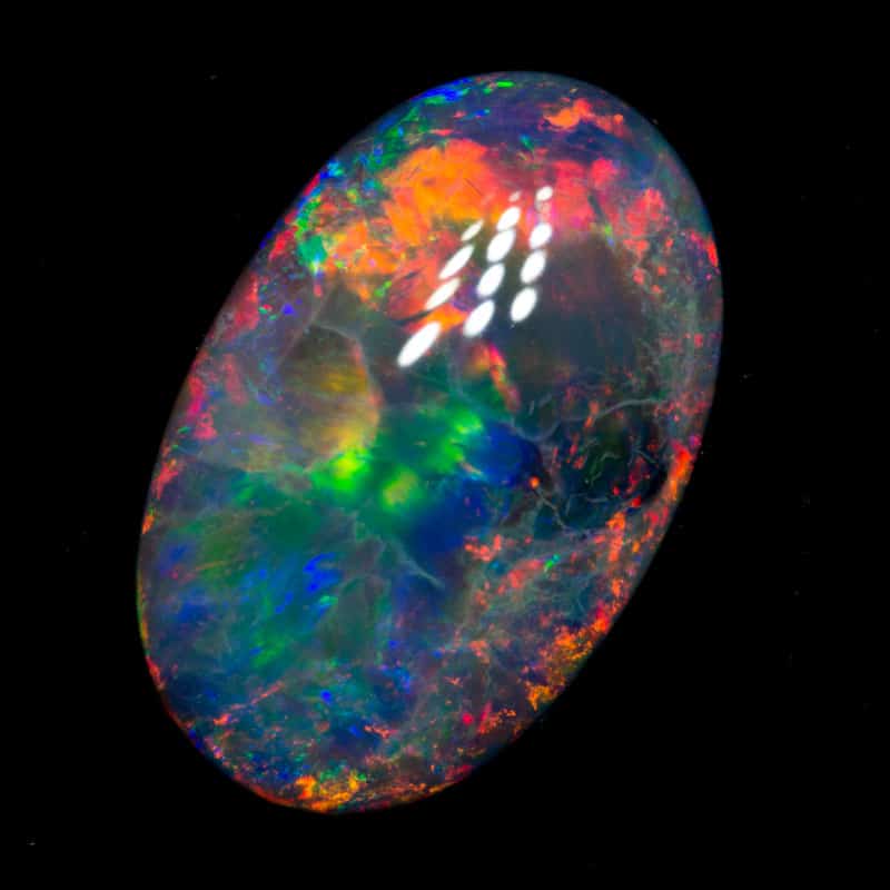 3.27 ct gem black opal 13x8x4.5mm