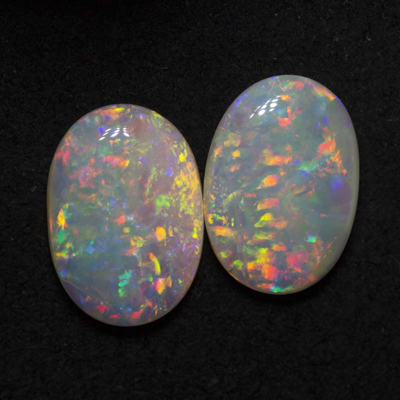 3.28 ct crystal opal pair 10.8x7.6x2.9mm