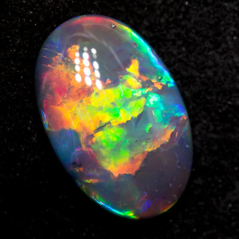 3.41 ct black opal 14.2x9.3x4.2mm