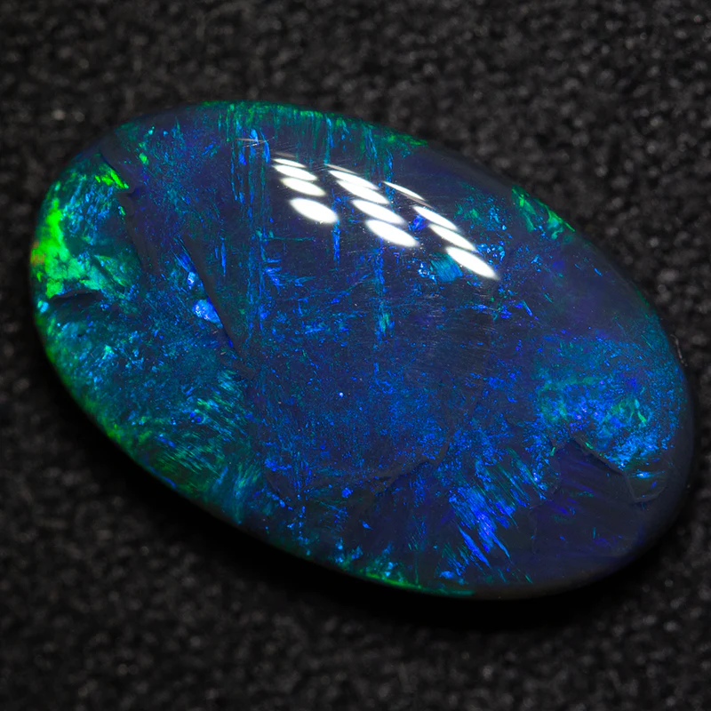 3.44 ct black opal 13.8x8.5x3.9mm