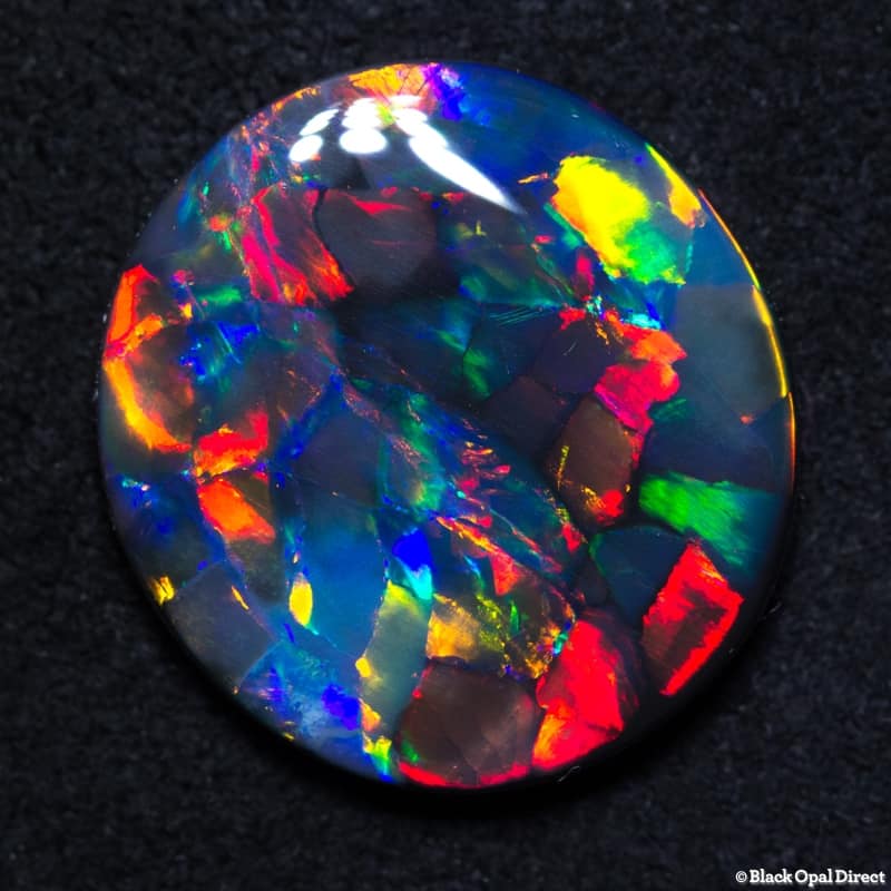3.60 ct gem black opal collectors piece 13.8x13x2.5mm