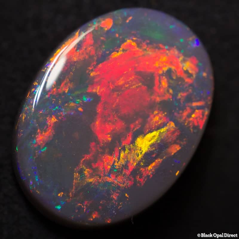 3.61 ct semi black opal gem 14.1x10.6x3.4mm