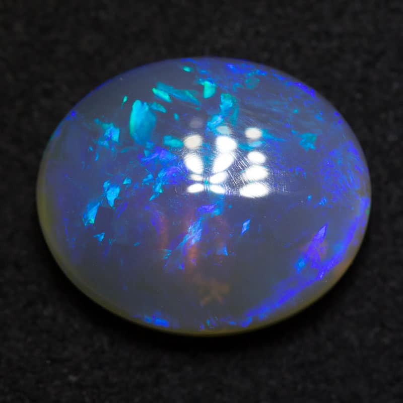 3.70 ct black crystal opal 12x10x5mm