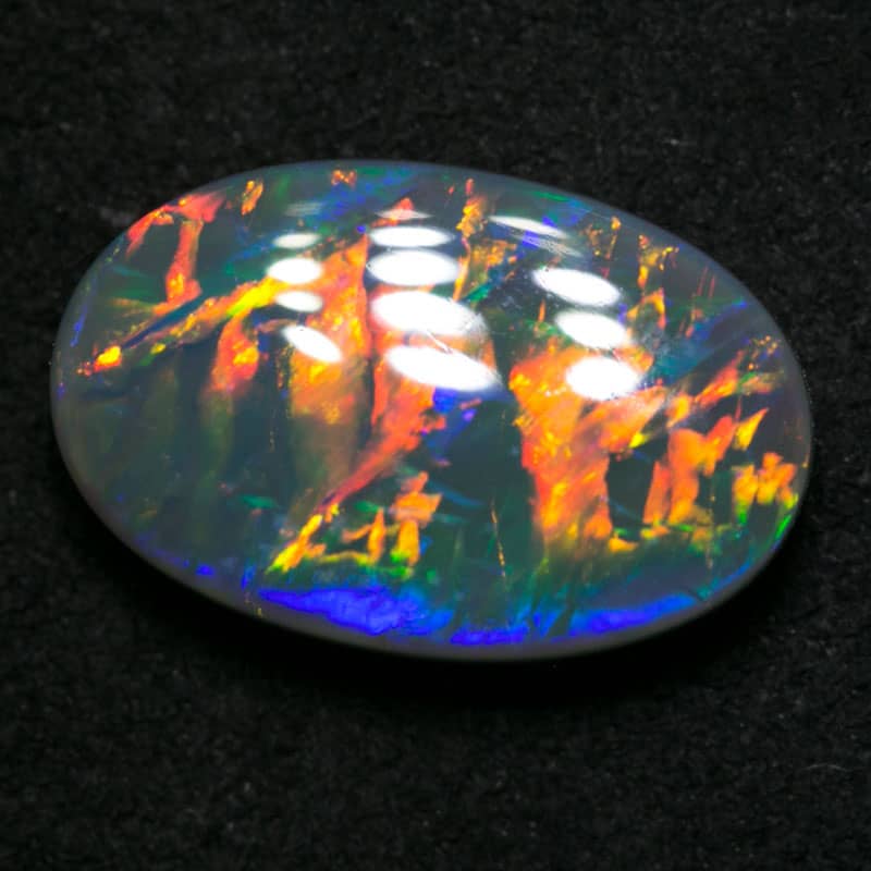 3.84 ct gem black opal 14x9x4mm