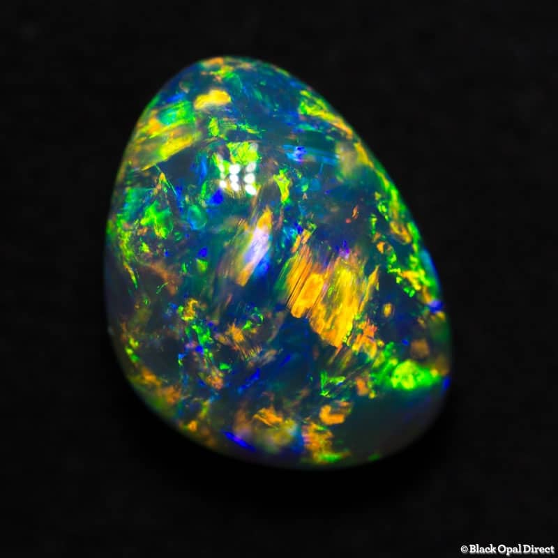 3.85 ct gem black opal 11x8.5x6mm