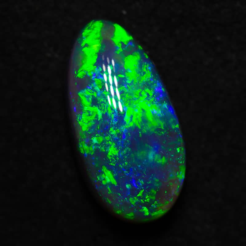 3.87 ct gem black opal 14x7x6mm