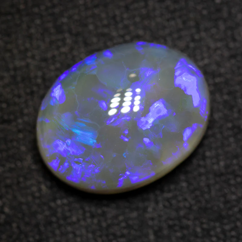 3.89 ct black crystal opal 12x9.3x5.7mm