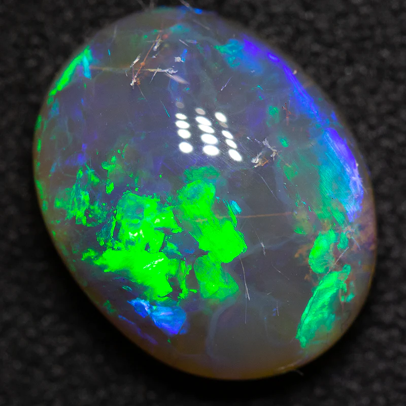 3.92 ct black crystal opal 11.7x9.4x5.7mm
