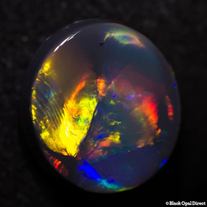 3.95 ct gem black opal 11.5x10.5x4.5mm