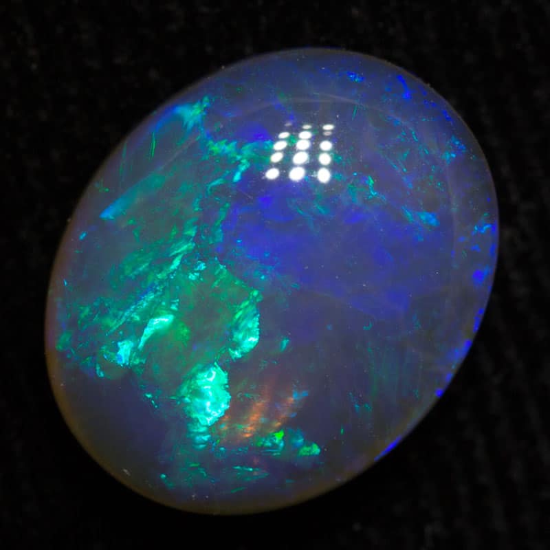 3.96 ct black crystal opal 12x10x5mm
