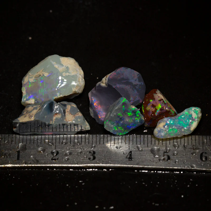 32 ct rough opal parcel 6pc