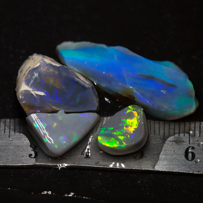 35 ct rough &rubbed opal parcel 4 pc