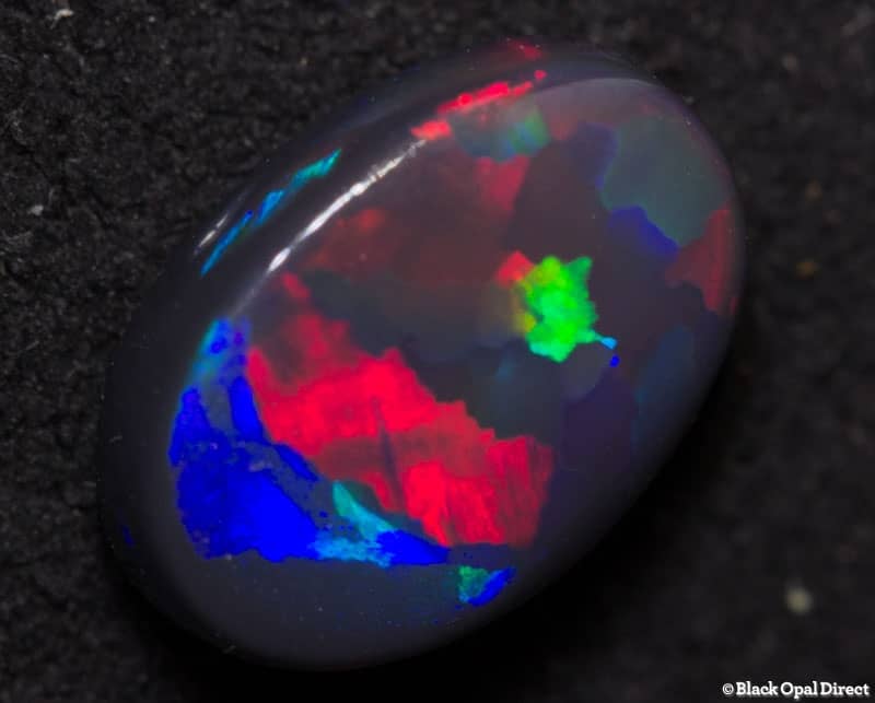 1.01 ct gem black opal 8x6x3mm