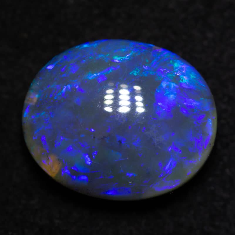 4.00 ct black crystal opal 12x10x5mm