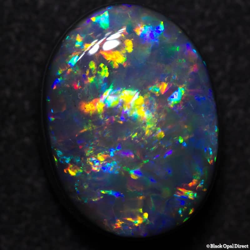 4.01 ct gem black opal collectors piece 12x9.5x5mm