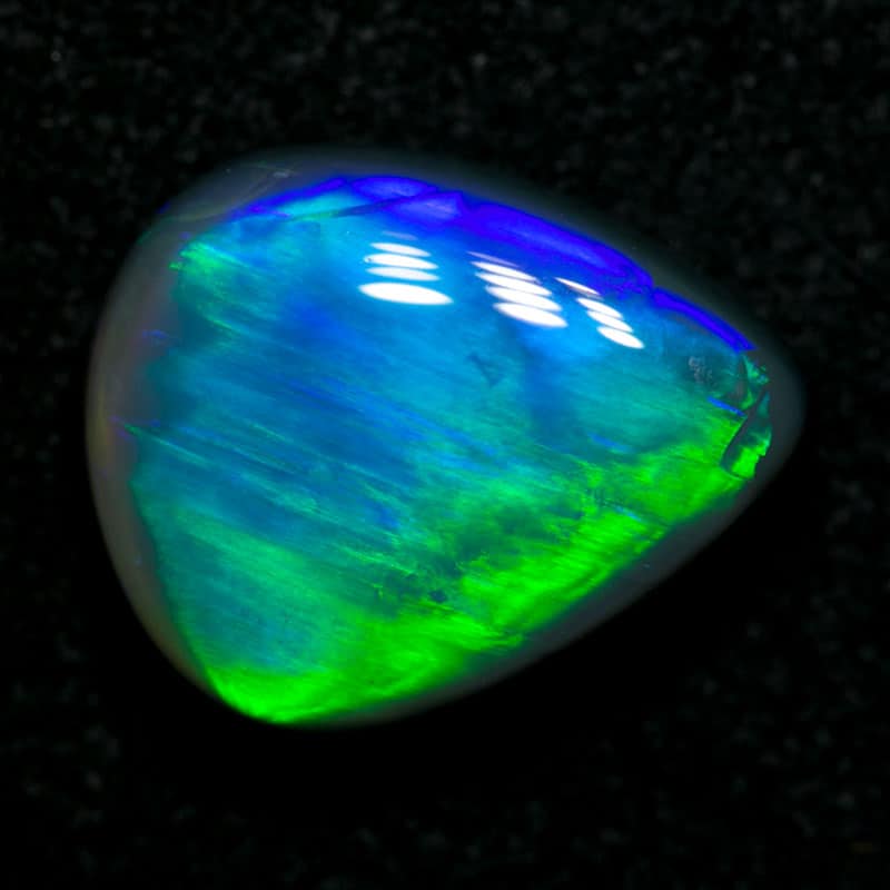 4.02 ct gem black opal 13x10.5x5mm